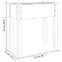 Planter with gray fir wood interior lining 71x37x76 cm by vidaXL, Pots and planters - Ref: Foro24-364232, Price: 54,29 €, Dis...