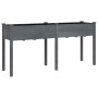 Jardinera con forro madera maciza de abeto gris 161x45x76 cm de vidaXL, Maceteros y jardineras - Ref: Foro24-364238, Precio: ...