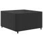Set de muebles de jardín 5 pzas y cojines ratán sintético negro