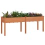 Planter with solid brown fir wood lining 203x53x76 cm by vidaXL, Pots and planters - Ref: Foro24-364240, Price: 111,82 €, Dis...