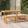 Mesa de comedor de jardín madera maciza de acacia 150x90x74 cm de vidaXL, Mesas de jardín - Ref: Foro24-362241, Precio: 197,1...