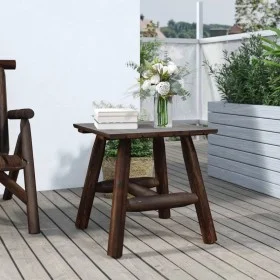 Mesa auxiliar madera maciza abeto 49x49x50 cm de vidaXL, Sofás modulares de exterior - Ref: Foro24-363352, Precio: 46,16 €, D...