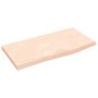 Wandregal aus unbehandeltem massivem Eichenholz, 60 x 30 x 2 cm von vidaXL, Regale und Regale - Ref: Foro24-363524, Preis: 31...