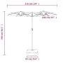 Azurblauer Doppelschirm 316x240 cm von vidaXL, Sonnenschirme - Ref: Foro24-362968, Preis: 137,34 €, Rabatt: %