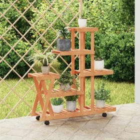 Blumenständer mit Rädern aus massivem Tannenholz 95x25x101 cm von vidaXL, Topfständer - Ref: Foro24-362882, Preis: 47,61 €, R...