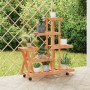 Blumenständer mit Rädern aus massivem Tannenholz 95x25x101 cm von vidaXL, Topfständer - Ref: Foro24-362882, Preis: 48,38 €, R...
