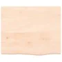 Wandregal aus unbehandeltem massivem Eichenholz, 60 x 50 x (2–4) cm von vidaXL, Regale und Regale - Ref: Foro24-363531, Preis...
