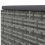 Set de muebles de jardín 4 pzas y cojines ratán sintético gris