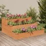 Wooden planter box made of solid brown fir wood 120x120x56 cm by vidaXL, Pots and planters - Ref: Foro24-364305, Price: 99,04...