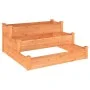Wooden planter box made of solid brown fir wood 120x120x56 cm by vidaXL, Pots and planters - Ref: Foro24-364305, Price: 99,04...