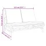 Bamboo garden bench with cream white cushions by vidaXL, Modular outdoor sofas - Ref: Foro24-363453, Price: 217,82 €, Discoun...