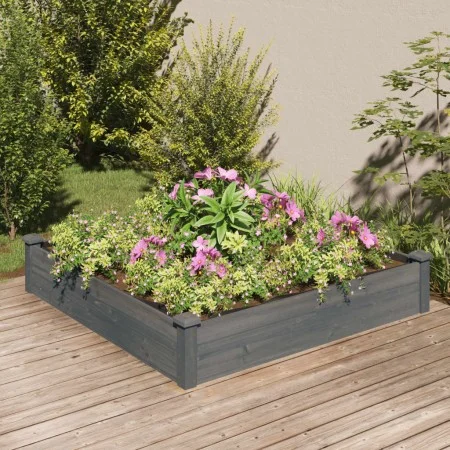 Planter box with solid brown fir wood lining 120x120x25cm by vidaXL, Pots and planters - Ref: Foro24-364294, Price: 65,62 €, ...