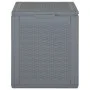 Caja de almacenaje para jardín PP aspecto de ratán gris 90 L de vidaXL, Cajas de almacenaje para exteriores - Ref: Foro24-364...