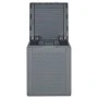 Caja de almacenaje para jardín PP aspecto de ratán gris 90 L de vidaXL, Cajas de almacenaje para exteriores - Ref: Foro24-364...