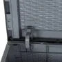 Caja de almacenaje para jardín PP aspecto de ratán gris 90 L de vidaXL, Cajas de almacenaje para exteriores - Ref: Foro24-364...