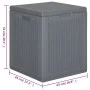 Garden storage box PP rattan look gray 90 L by vidaXL, Outdoor storage boxes - Ref: Foro24-364059, Price: 64,01 €, Discount: %