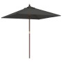 Anthracite gray wooden pole garden umbrella 198x198x231 cm by vidaXL, Umbrellas - Ref: Foro24-363185, Price: 46,14 €, Discoun...