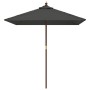 Anthracite gray wooden pole garden umbrella 198x198x231 cm by vidaXL, Umbrellas - Ref: Foro24-363185, Price: 46,14 €, Discoun...