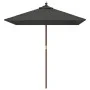 Anthrazitgrauer Gartenschirm mit Holzstange, 198 x 198 x 231 cm von vidaXL, Sonnenschirme - Ref: Foro24-363185, Preis: 45,62 ...