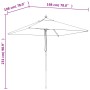 Anthracite gray wooden pole garden umbrella 198x198x231 cm by vidaXL, Umbrellas - Ref: Foro24-363185, Price: 46,14 €, Discoun...
