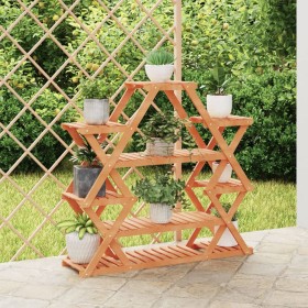 Soporte para flores de madera maciza abeto 110x25x105 cm de vidaXL, Soportes para macetas - Ref: Foro24-362878, Precio: 45,36...