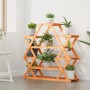 Soporte para flores de madera maciza abeto 110x25x105 cm de vidaXL, Soportes para macetas - Ref: Foro24-362878, Precio: 51,93...