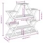 Solid fir wood flower stand 110x25x105 cm by vidaXL, Pot stands - Ref: Foro24-362878, Price: 42,66 €, Discount: %