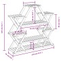 Soporte para flores de madera maciza abeto 110x25x105 cm de vidaXL, Soportes para macetas - Ref: Foro24-362878, Precio: 51,93...