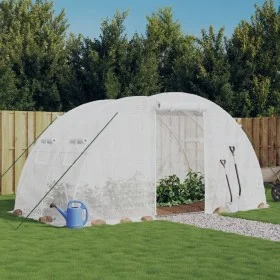 Greenhouse with white steel structure 8 m² 4x2x2 m by vidaXL, Greenhouses - Ref: Foro24-364083, Price: 136,19 €, Discount: %