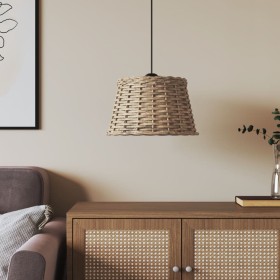 Pantalla para lámpara de techo mimbre marrón Ø38x23 cm by vidaXL, Lampshades - Ref: Foro24-364376, Price: 39,89 €, Discount: %