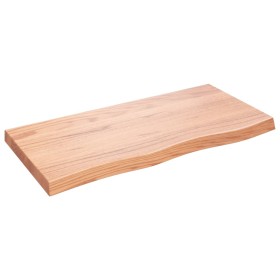 Light brown treated oak wood wall shelf 100x50x(2-6) cm by vidaXL, Shelves and shelves - Ref: Foro24-363688, Price: 72,67 €, ...