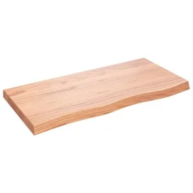 Light brown treated oak wood wall shelf 100x50x(2-6) cm by vidaXL, Shelves and shelves - Ref: Foro24-363688, Price: 76,17 €, ...