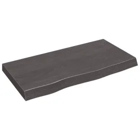 Wandregal aus dunkelbraun behandeltem Eichenholz, 80x40x(2-6) cm von vidaXL, Regale und Regale - Ref: Foro24-363787, Preis: 5...