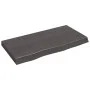 Dark brown treated oak wood wall shelf 80x40x(2-6) cm by vidaXL, Shelves and shelves - Ref: Foro24-363787, Price: 51,34 €, Di...
