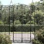 Black wrought iron garden gate 121x8x200 cm by vidaXL, garden gates - Ref: Foro24-363434, Price: 205,87 €, Discount: %