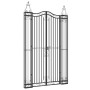 Black wrought iron garden gate 121x8x200 cm by vidaXL, garden gates - Ref: Foro24-363434, Price: 205,87 €, Discount: %
