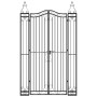 Black wrought iron garden gate 121x8x200 cm by vidaXL, garden gates - Ref: Foro24-363434, Price: 205,87 €, Discount: %
