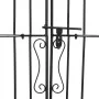 Puerta de jardín de hierro forjado negro 121x8x200 cm de vidaXL, Puertas de jardín - Ref: Foro24-363434, Precio: 200,57 €, De...