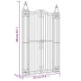 Black wrought iron garden gate 121x8x200 cm by vidaXL, garden gates - Ref: Foro24-363434, Price: 205,87 €, Discount: %