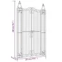Puerta de jardín de hierro forjado negro 121x8x200 cm de vidaXL, Puertas de jardín - Ref: Foro24-363434, Precio: 200,57 €, De...
