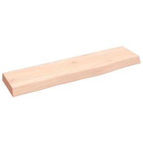 Estante de pared madera maciza de roble sin tratar 40x10x2 cm