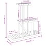 Soporte para flores de madera maciza abeto 81x25x75,5 cm de vidaXL, Soportes para macetas - Ref: Foro24-362872, Precio: 21,67...