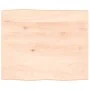 Tischplatte aus massiver Eiche natürliche Kante 60x50x2 cm von vidaXL, Tischplatten - Ref: Foro24-363866, Preis: 36,92 €, Rab...