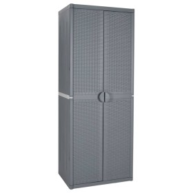 Gartenschrank PP Rattan grau 65x45x172 cm von vidaXL, Schließfächer und Lagerschränke - Ref: Foro24-364063, Preis: 252,65 €, ...