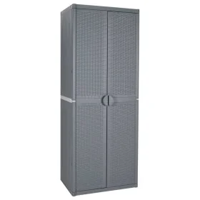 Gartenschrank PP Rattan grau 65x45x172 cm von vidaXL, Schließfächer und Lagerschränke - Ref: Foro24-364063, Preis: 278,59 €, ...