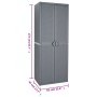 Gartenschrank PP Rattan grau 65x45x172 cm von vidaXL, Schließfächer und Lagerschränke - Ref: Foro24-364063, Preis: 252,65 €, ...