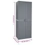 Gartenschrank PP Rattan grau 65x45x172 cm von vidaXL, Schließfächer und Lagerschränke - Ref: Foro24-364063, Preis: 278,59 €, ...