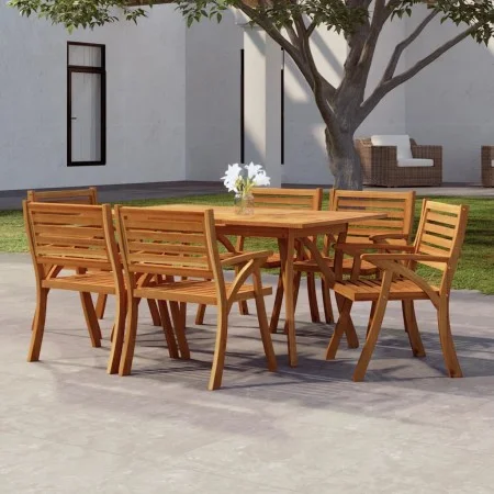 Mesa de jardín madera maciza de acacia 150x90x75 cm de vidaXL, Mesas de jardín - Ref: Foro24-363308, Precio: 255,99 €, Descue...