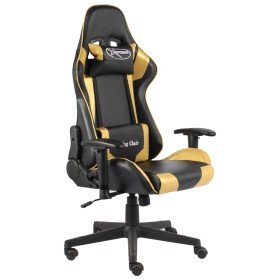 Silla gaming giratoria PVC dorado Silla gaming giratoria PVC dorado