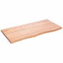 Estante pared madera roble tratada marrón claro 100x50x(2-4) cm